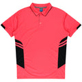 TASMAN KIDS POLOS - NEON PINK/BLACK