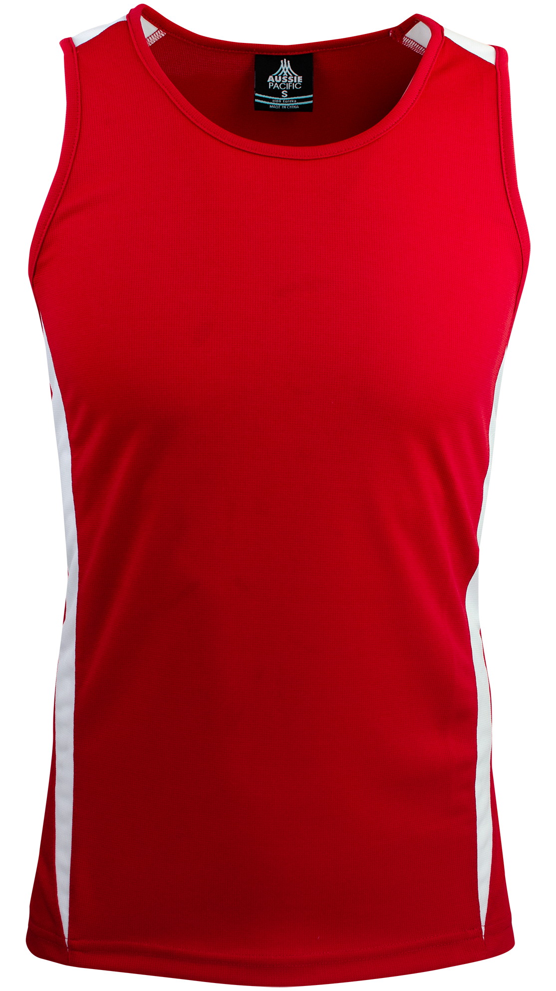 EUREKA MENS SINGLETS - RED/WHITE