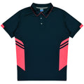 TASMAN KIDS POLOS - NAVY/NEON PINK