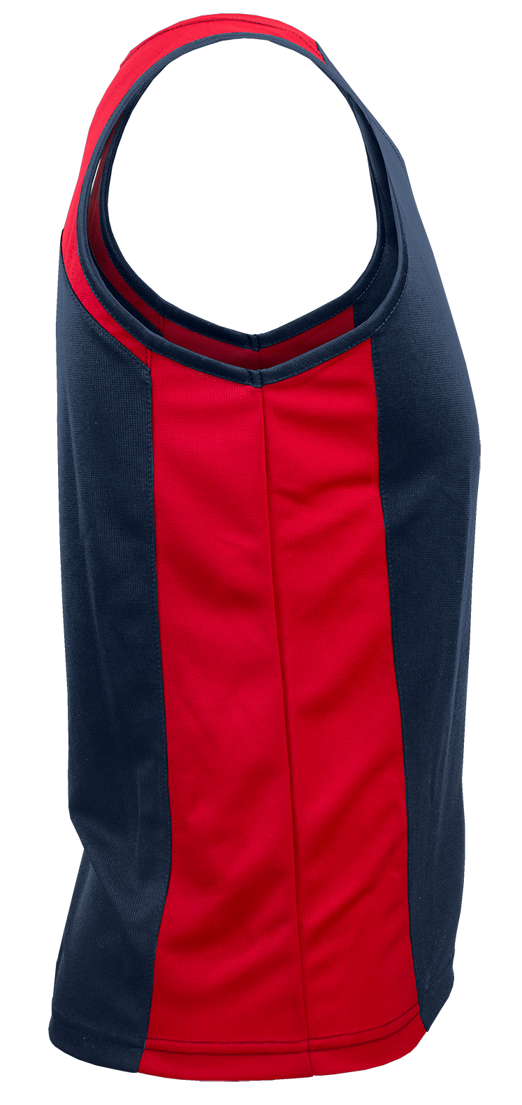 PREMIER MENS SINGLETS - NAVY/RED
