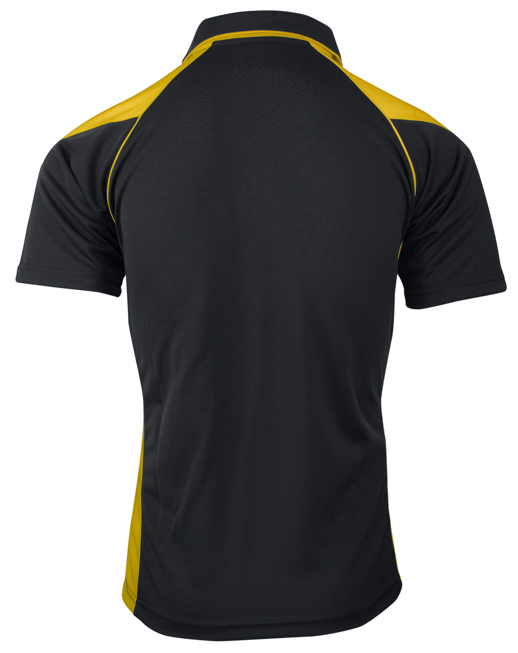 PREMIER MENS POLOS - BLACK/GOLD