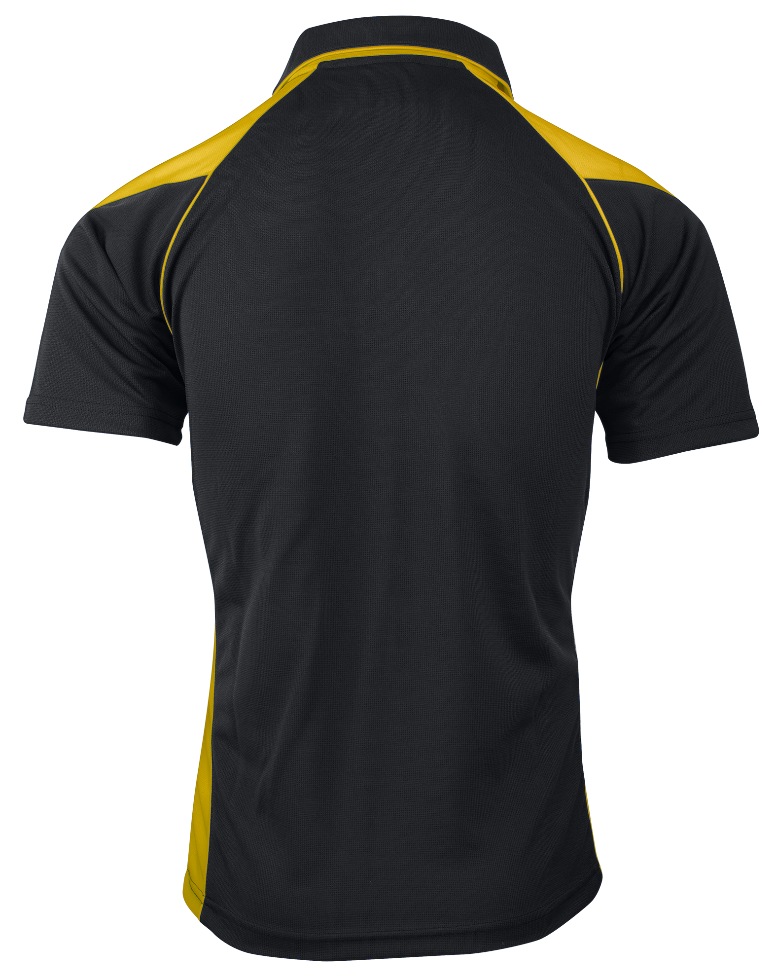 PREMIER MENS POLOS - BLACK/GOLD