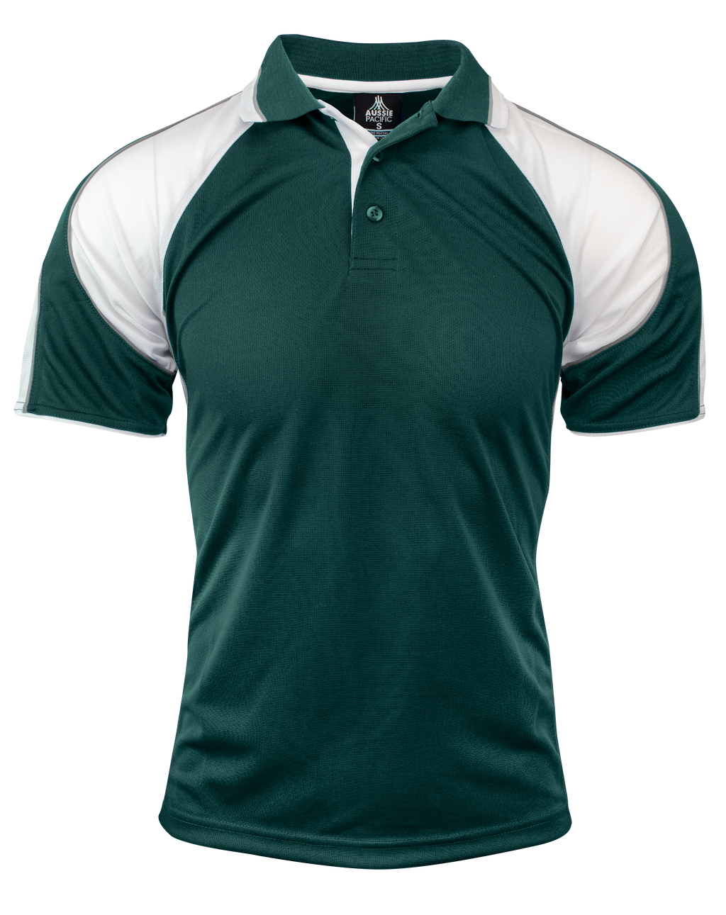 MURRAY MENS POLOS - BOTTLE/WHITE
