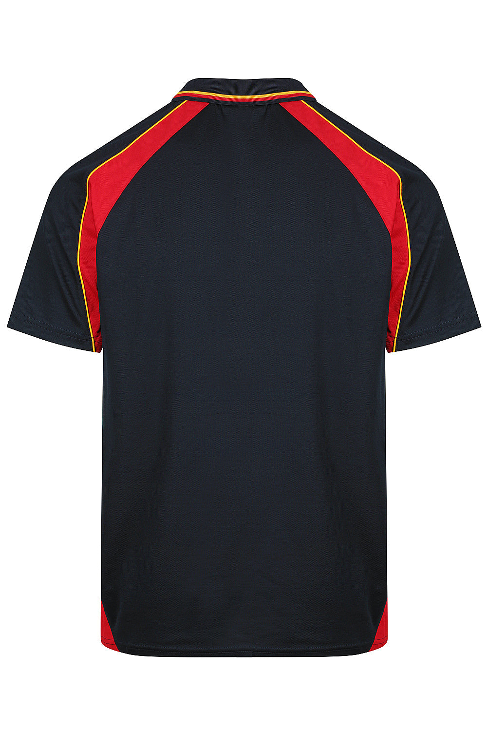 PANORAMA MENS POLOS - NAVY/RED/GOLD
