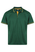 COTTESLOE MENS POLOS - BOTTLE/GOLD