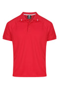 FLINDERS MENS POLOS - RED/WHITE