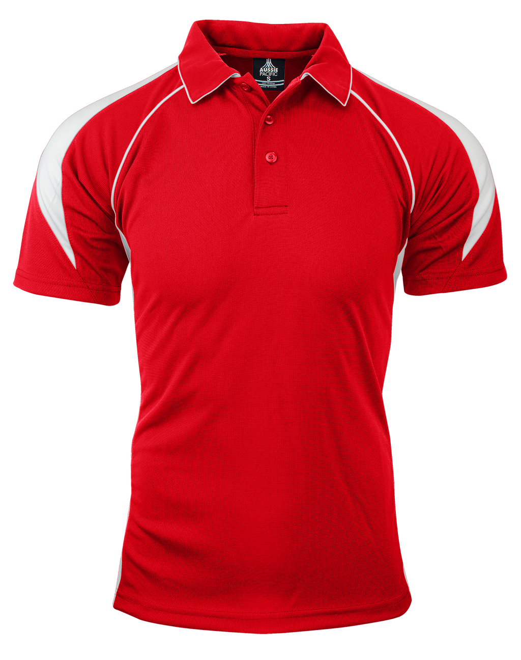 PREMIER MENS POLOS - RED/WHITE