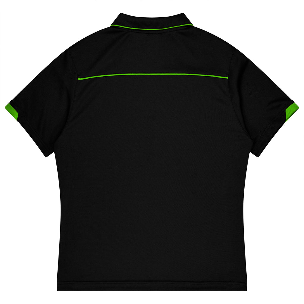 CURRUMBIN KIDS POLOS - BLACK/KAWA GREEN