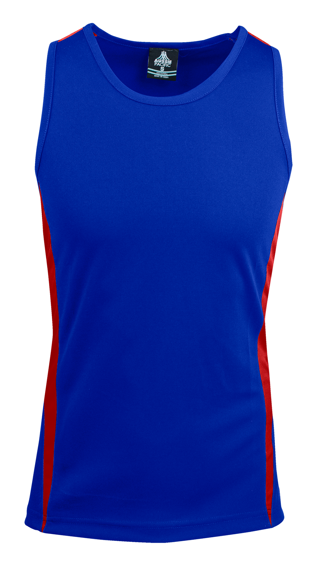 EUREKA MENS SINGLETS - ROYAL/RED