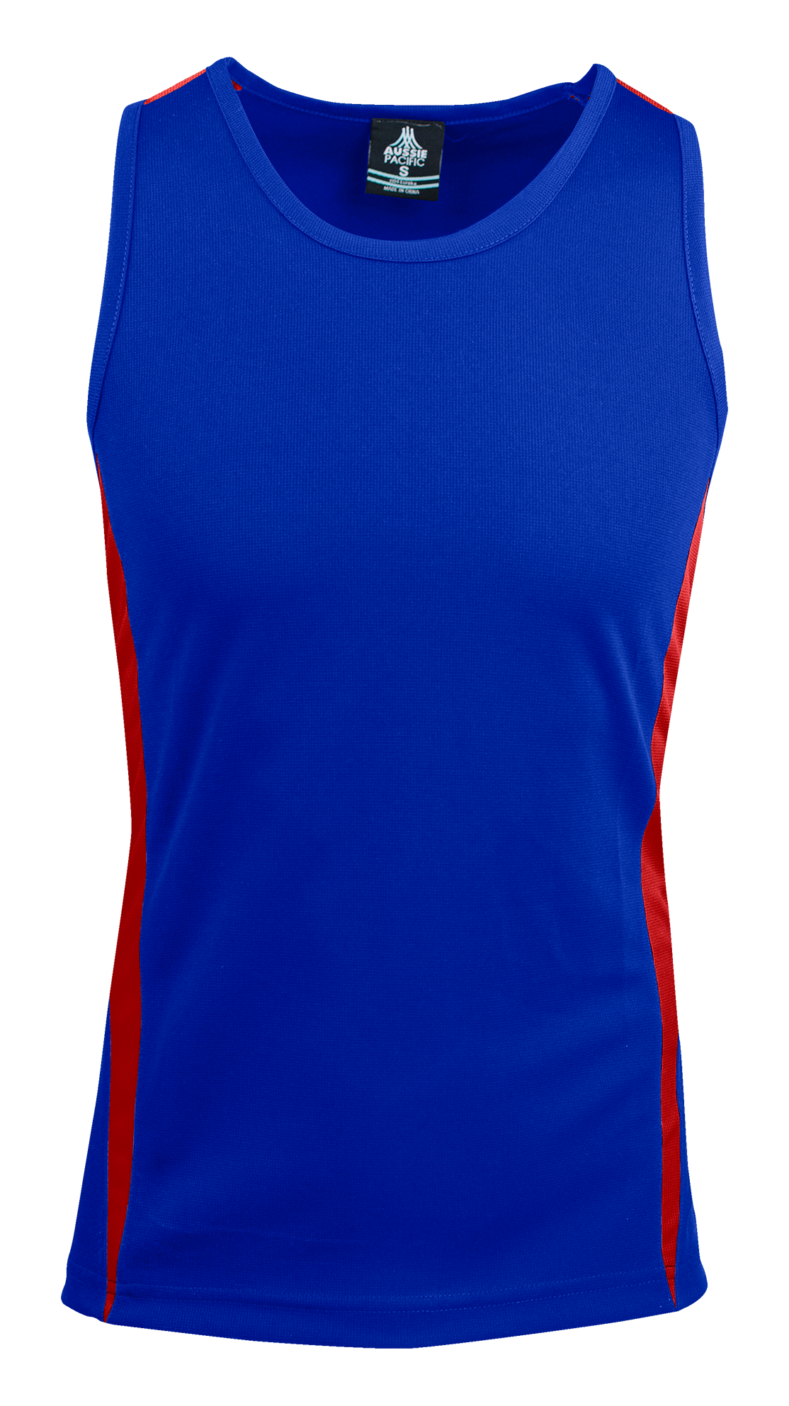 EUREKA MENS SINGLETS - ROYAL/RED