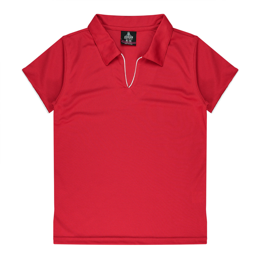 YARRA LADY POLOS - RED/WHITE