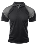 MURRAY MENS POLOS - BLACK/ASHE