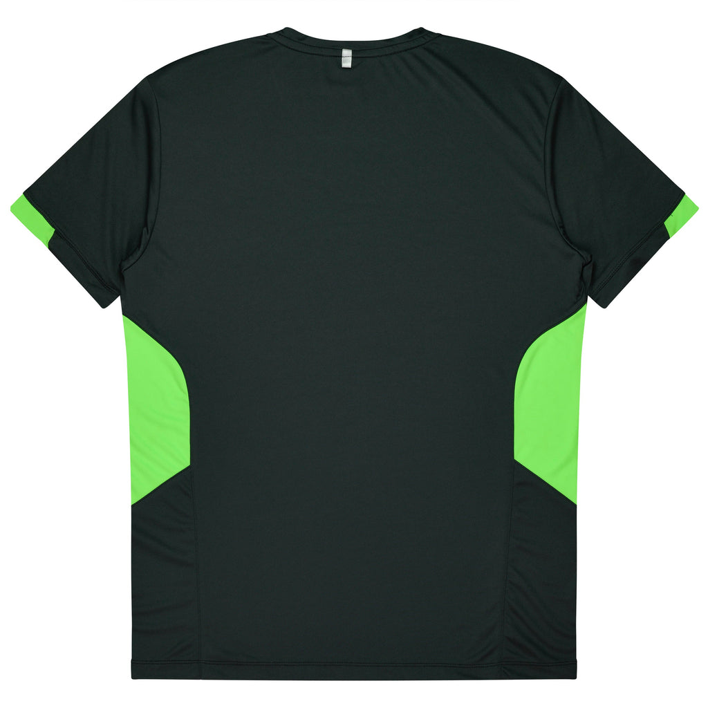 TASMAN MENS TEES - SLATE/NEON GREEN