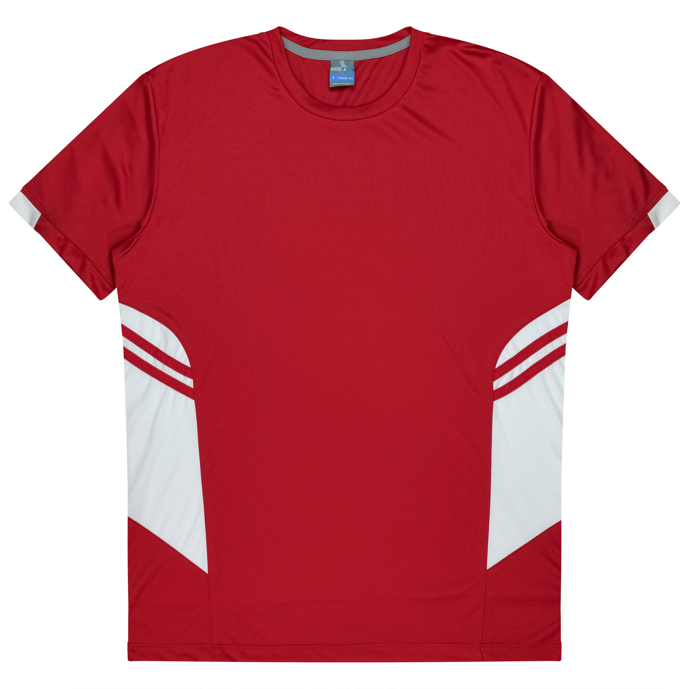 TASMAN MENS TEES - RED/WHITE