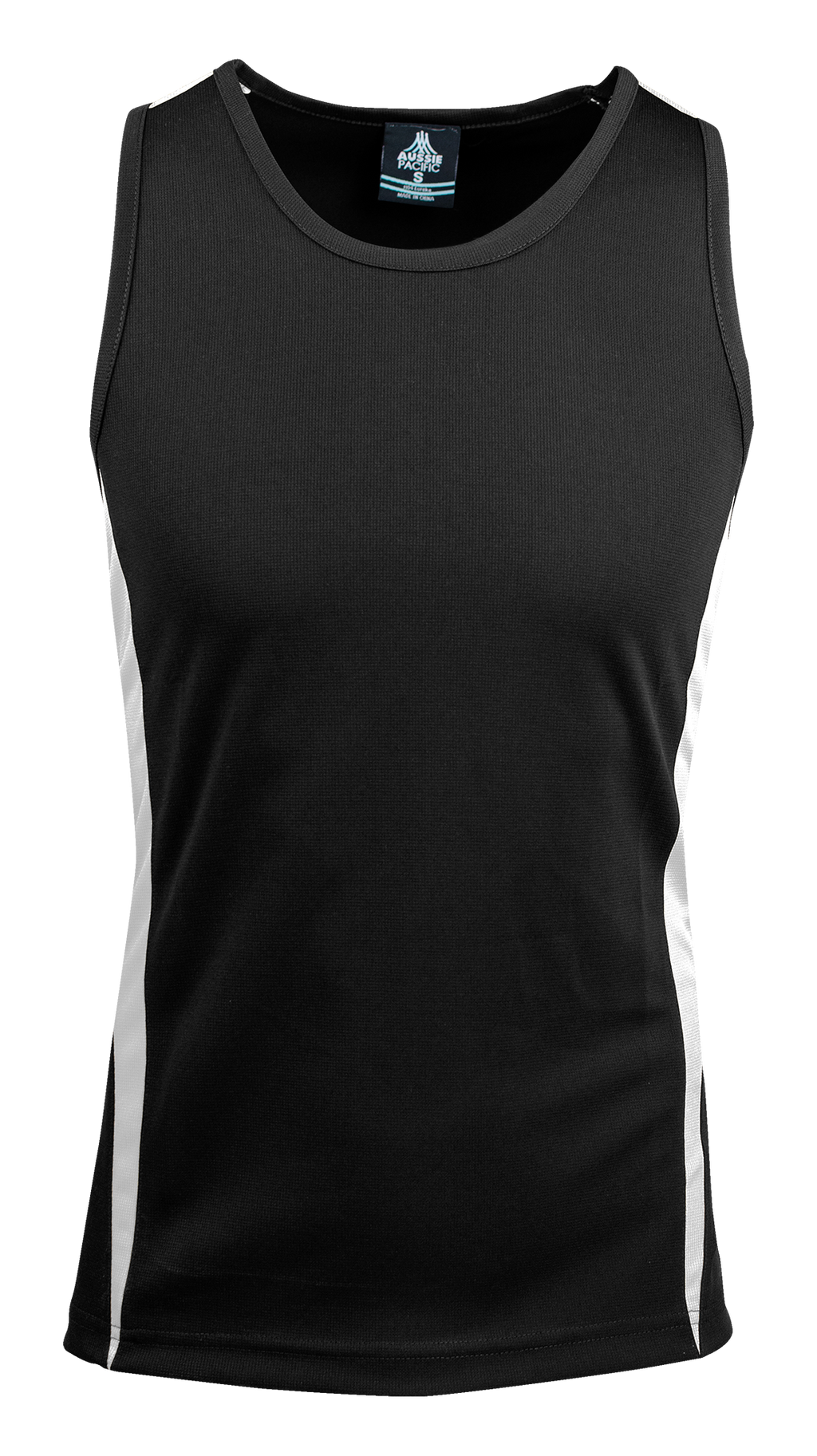 EUREKA MENS SINGLETS - BLACK/WHITE