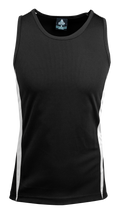 EUREKA MENS SINGLETS - BLACK/WHITE