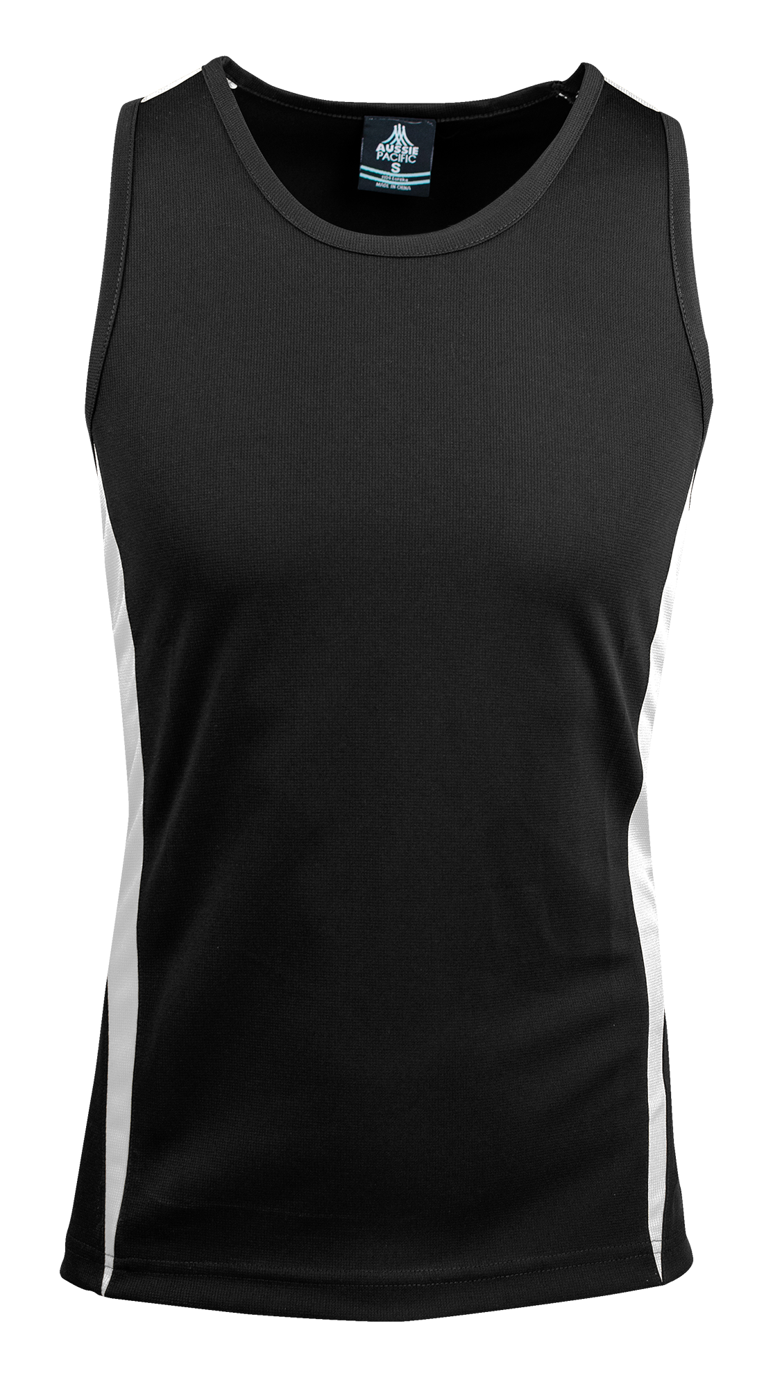 EUREKA MENS SINGLETS - BLACK/WHITE
