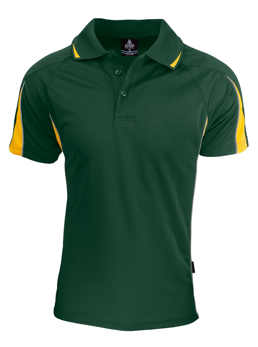 EUREKA MENS POLOS - BOTTLE/GOLD