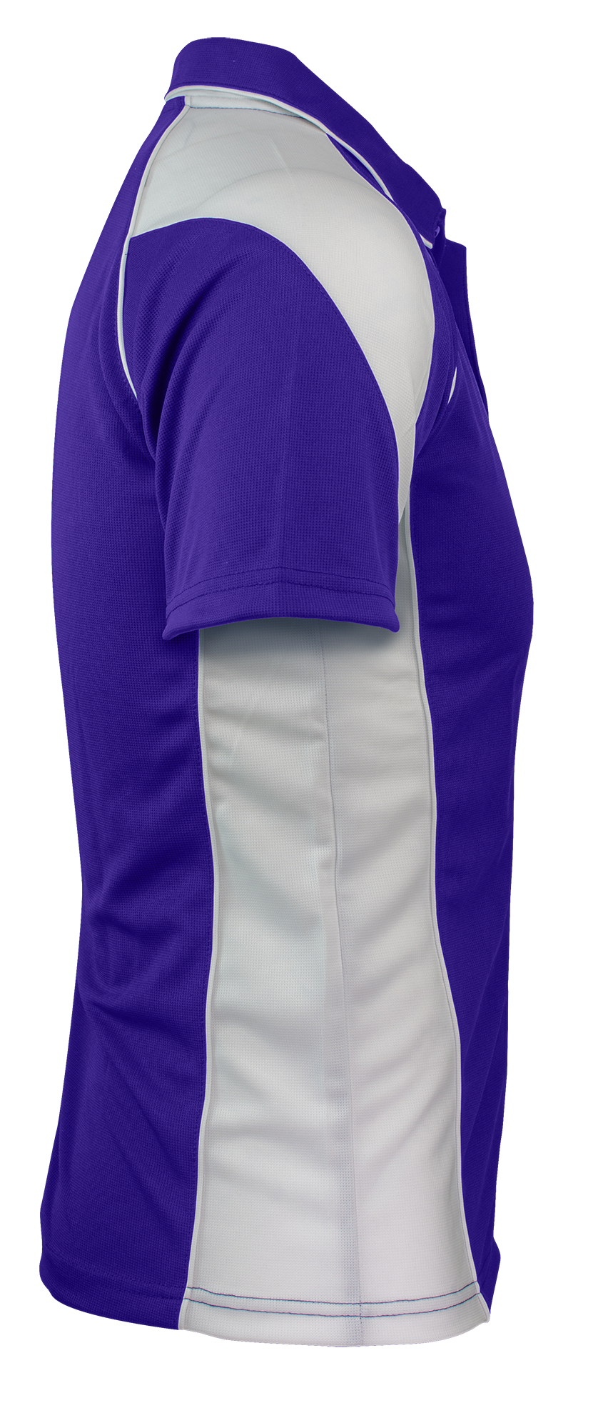 PREMIER MENS POLOS - PURPLE/WHITE
