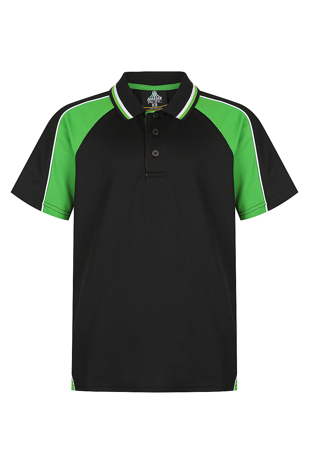 PANORAMA KIDS POLOS - BLK/KAWA GRN/WHT