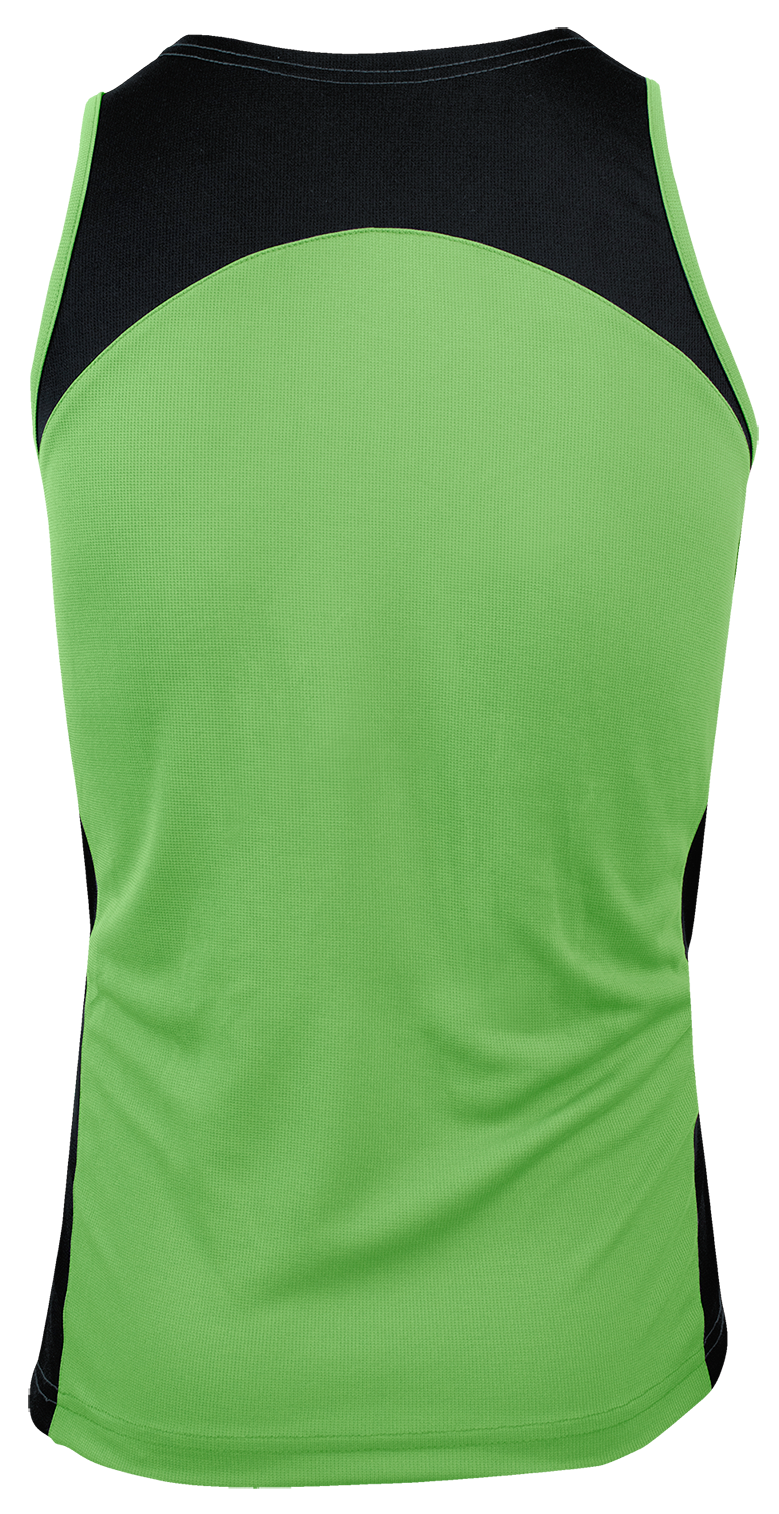 PREMIER MENS SINGLETS - APPLE/BLACK