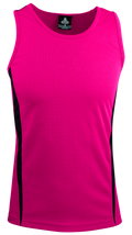 EUREKA MENS SINGLETS - PINK/BLACK