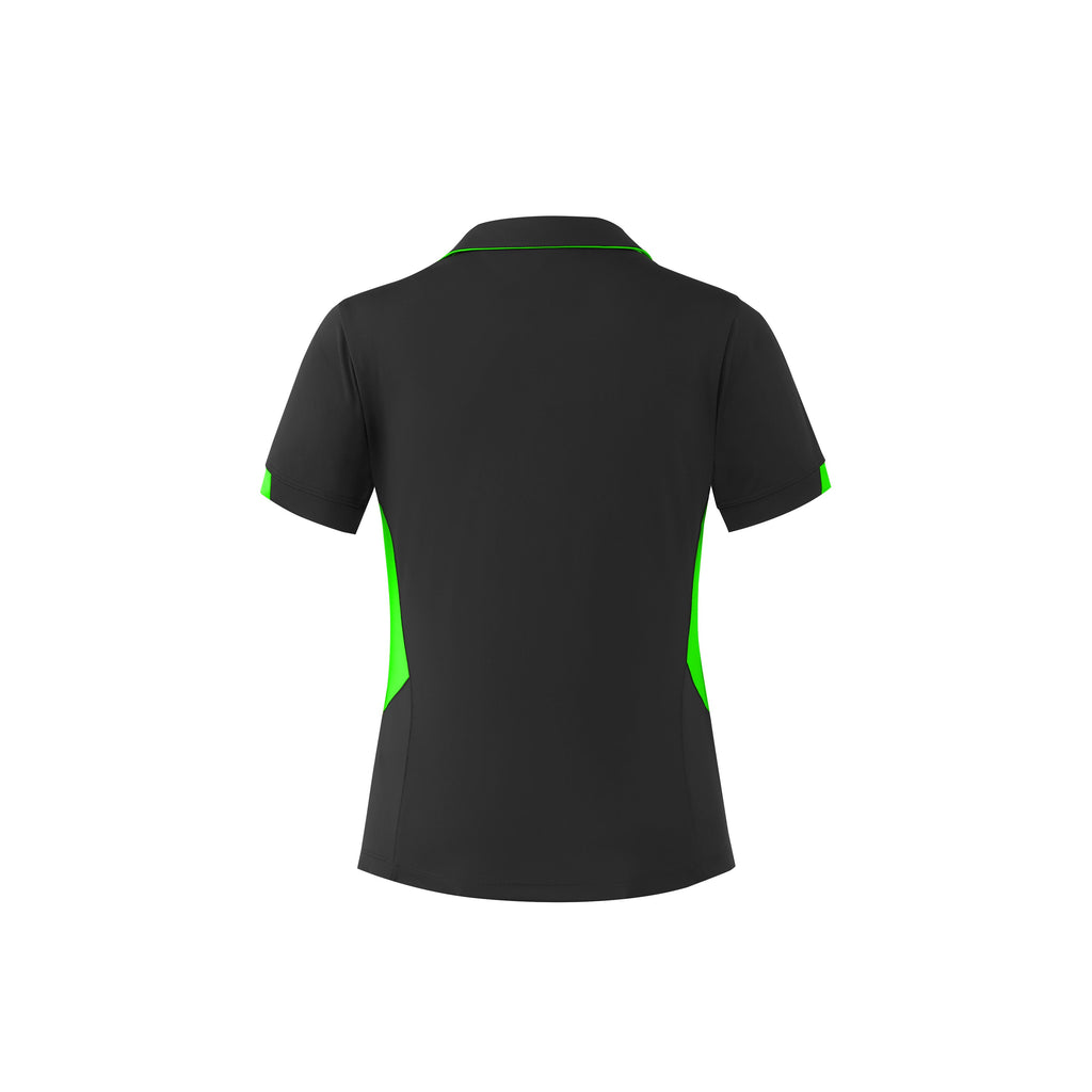 TASMAN LADY POLOS - SLATE/NEON GREEN