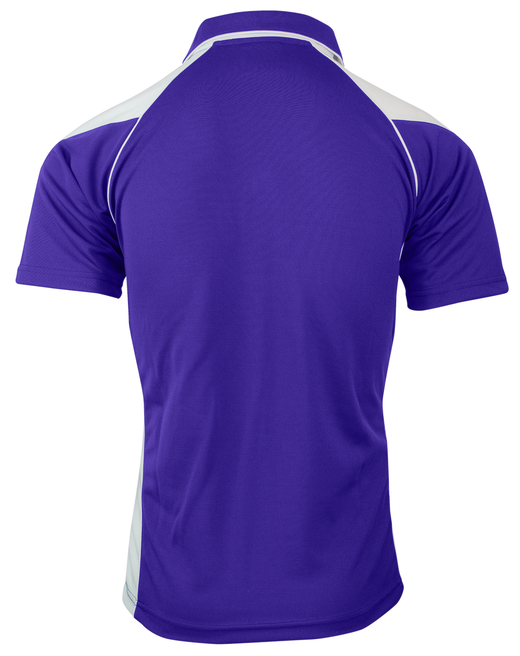 PREMIER MENS POLOS - PURPLE/WHITE