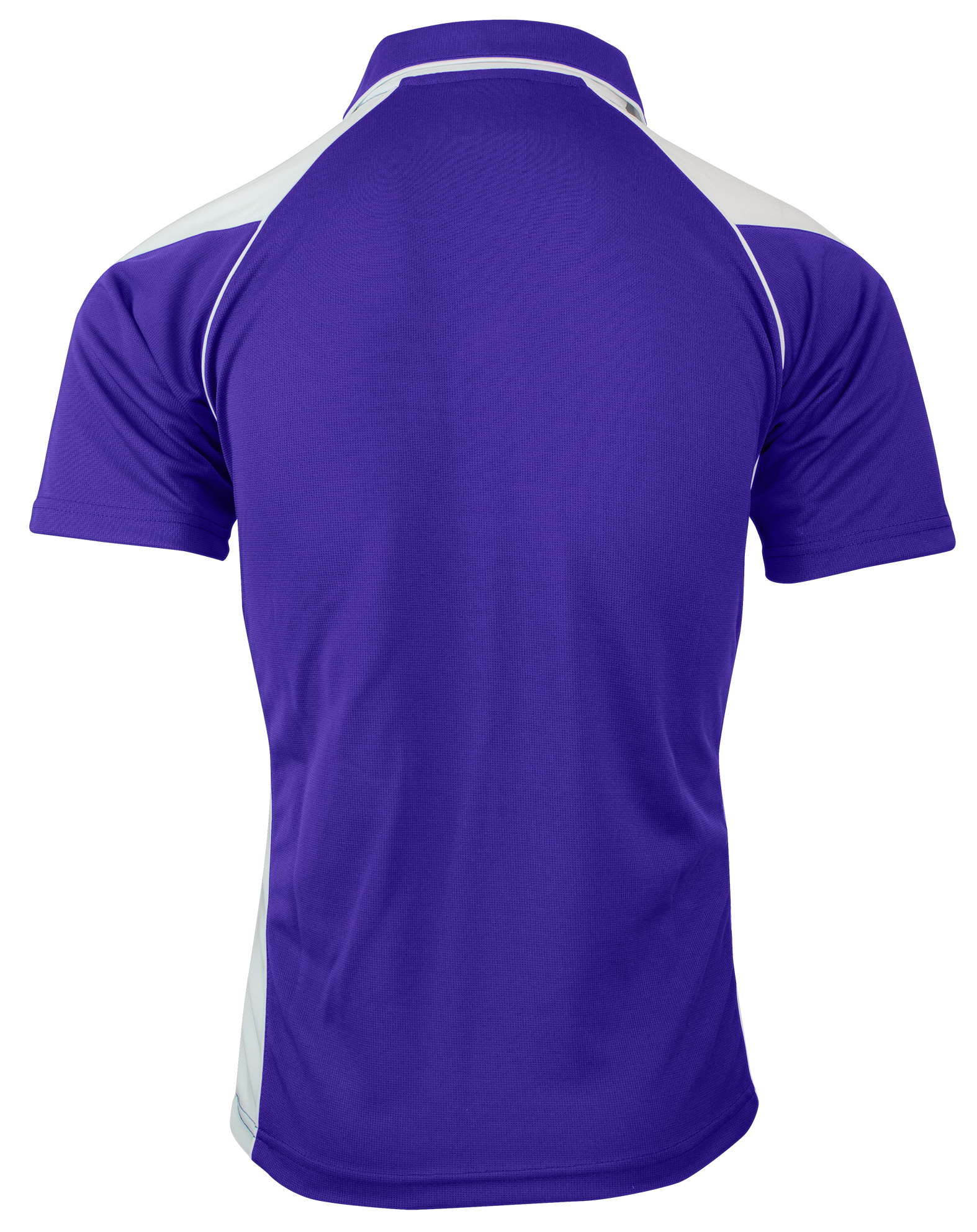 PREMIER MENS POLOS - PURPLE/WHITE