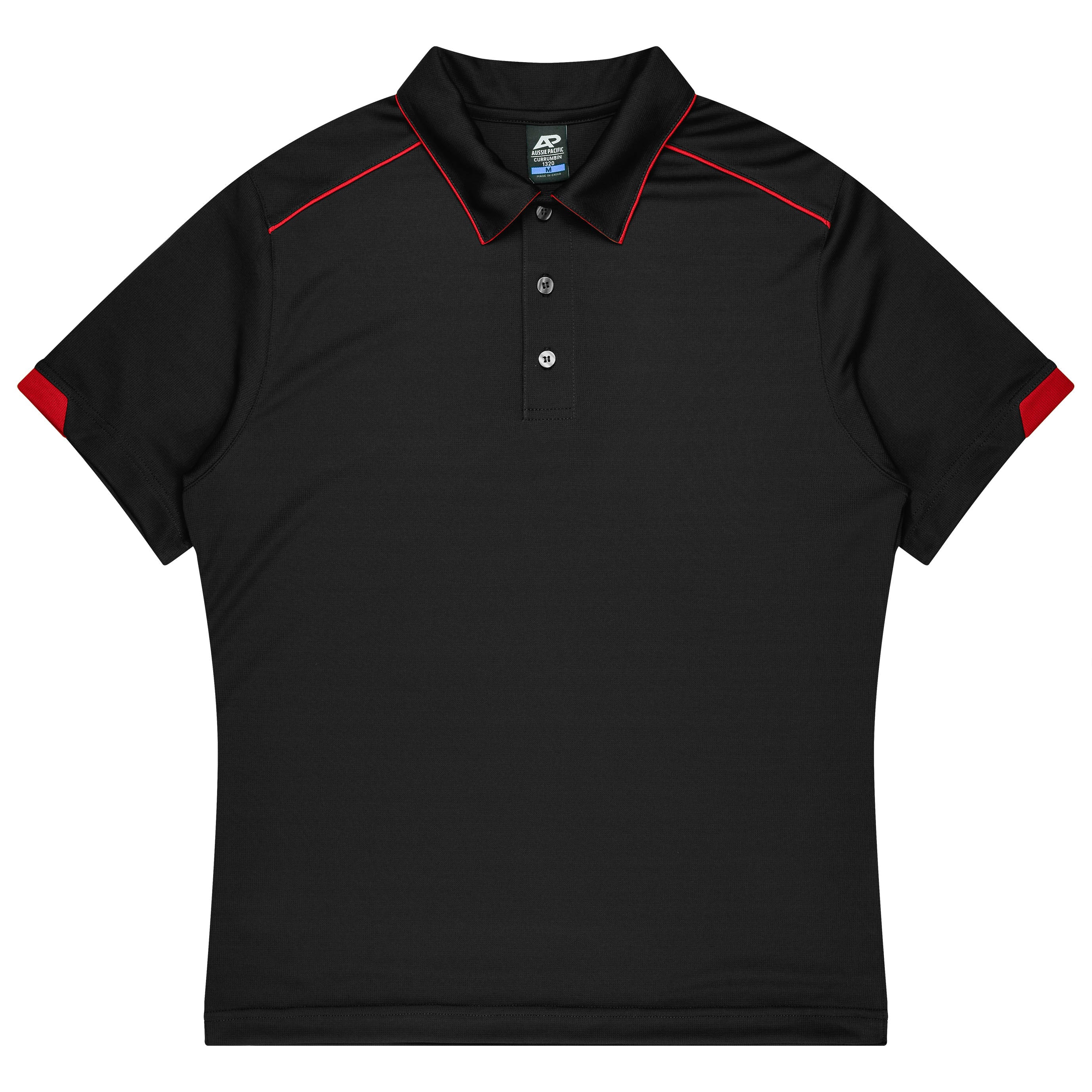 CURRUMBIN KIDS POLOS - BLACK/RED