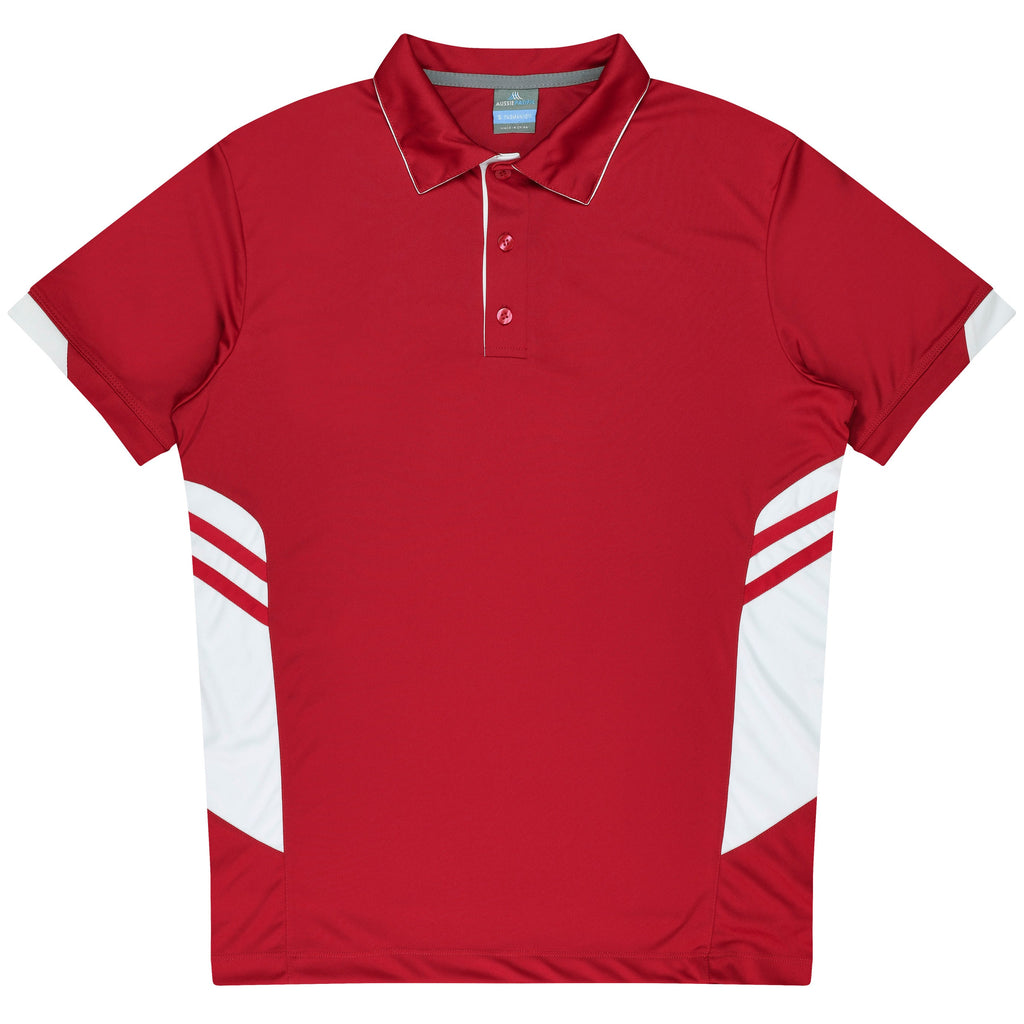 TASMAN KIDS POLOS - RED/WHITE