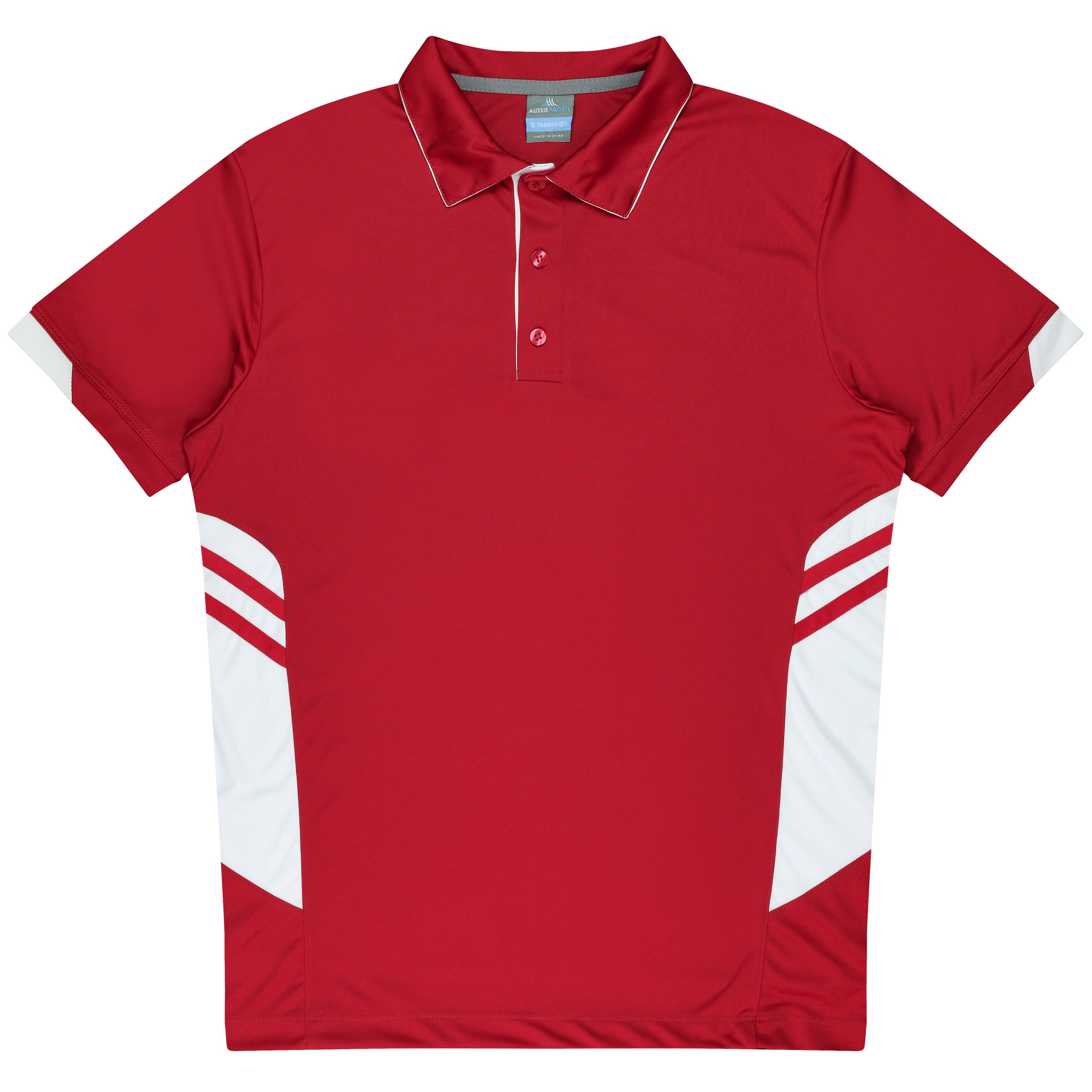 TASMAN KIDS POLOS - RED/WHITE