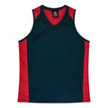 PREMIER LADY SINGLETS - NAVY/RED
