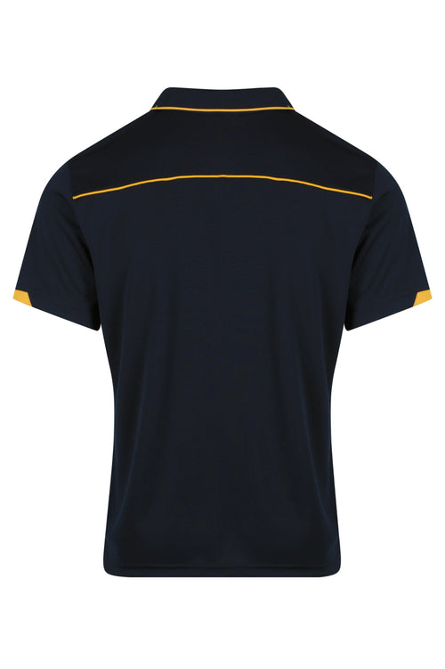 CURRUMBIN MENS POLOS - NAVY/GOLD