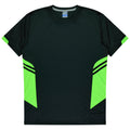 TASMAN KIDS TEES - BLACK/NEON GREEN