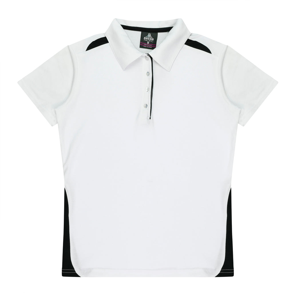 PATERSON LADY POLOS - WHITE/BLACK