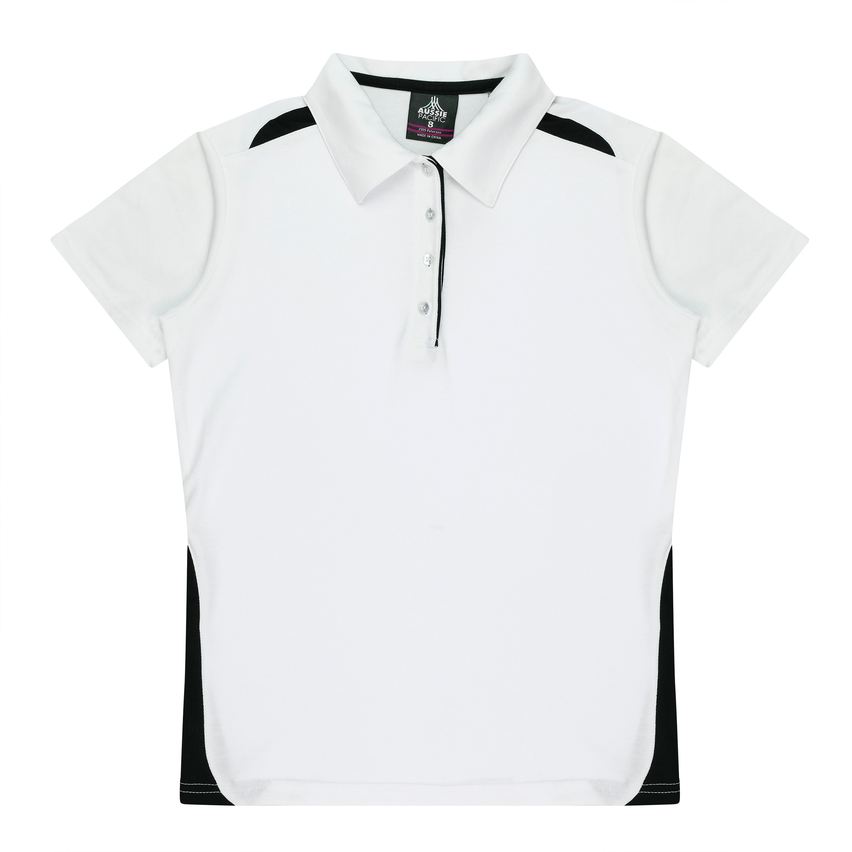PATERSON LADY POLOS - WHITE/BLACK