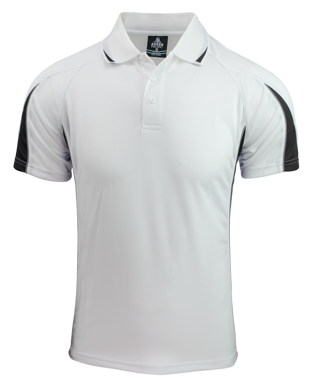 EUREKA MENS POLOS - WHITE/BLACK