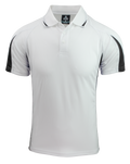 EUREKA MENS POLOS - WHITE/BLACK