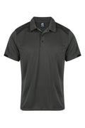 CURRUMBIN MENS POLOS - SLATE/BLACK