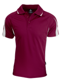 EUREKA MENS POLOS - MAROON/WHITE