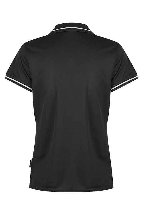 COTTESLOE LADY POLOS - BLACK/WHITE