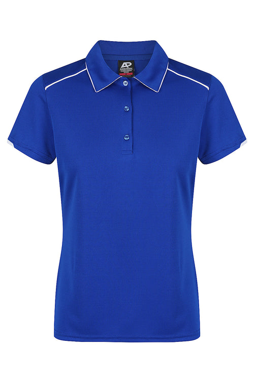 CURRUMBIN LADY POLOS - ROYAL/WHITE