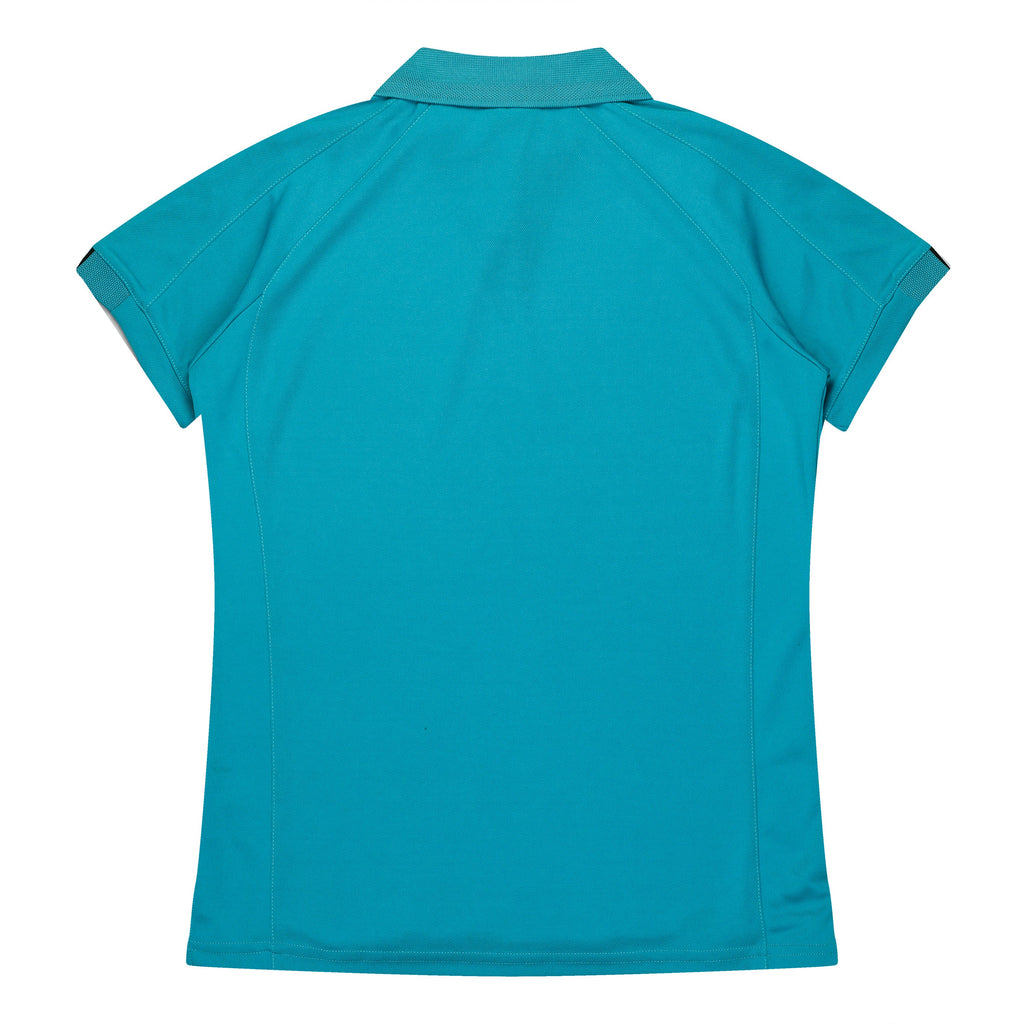 FLINDERS LADY POLOS - TEAL/BLACK