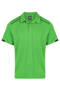 CURRUMBIN MENS POLOS - KAWA GREEN/BLACK