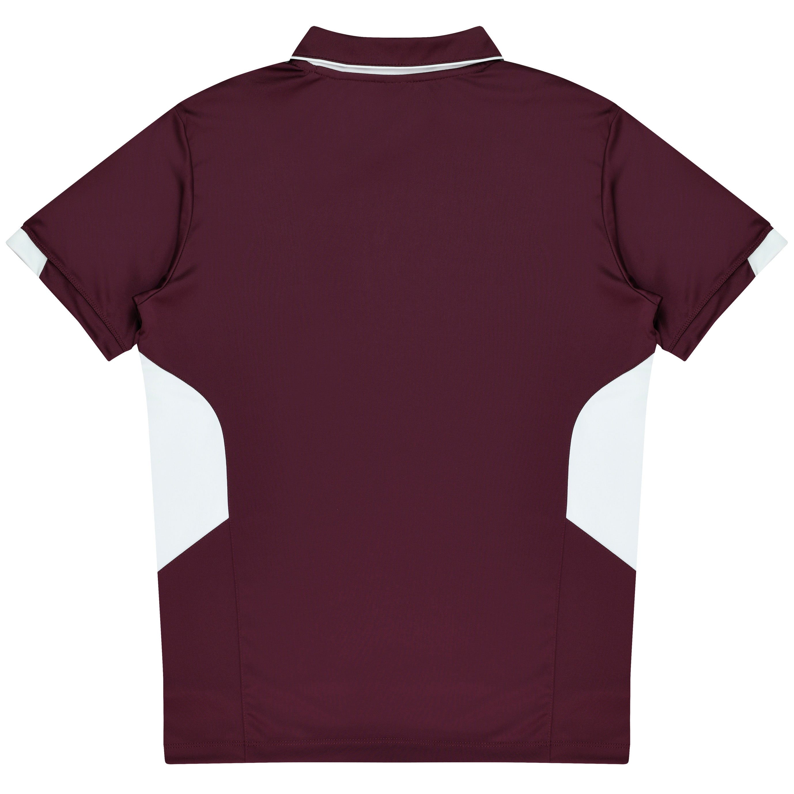 TASMAN KIDS POLOS - MAROON/WHITE