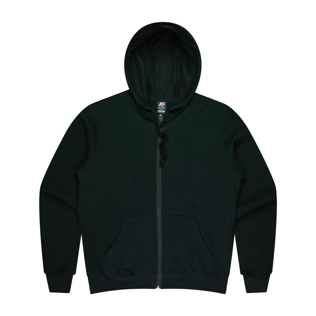 QUEENSCLIFF ZIP MENS HOODIES - BLACK