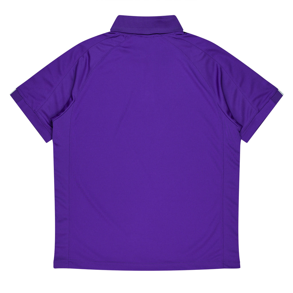 FLINDERS MENS POLOS - PURPLE/WHITE