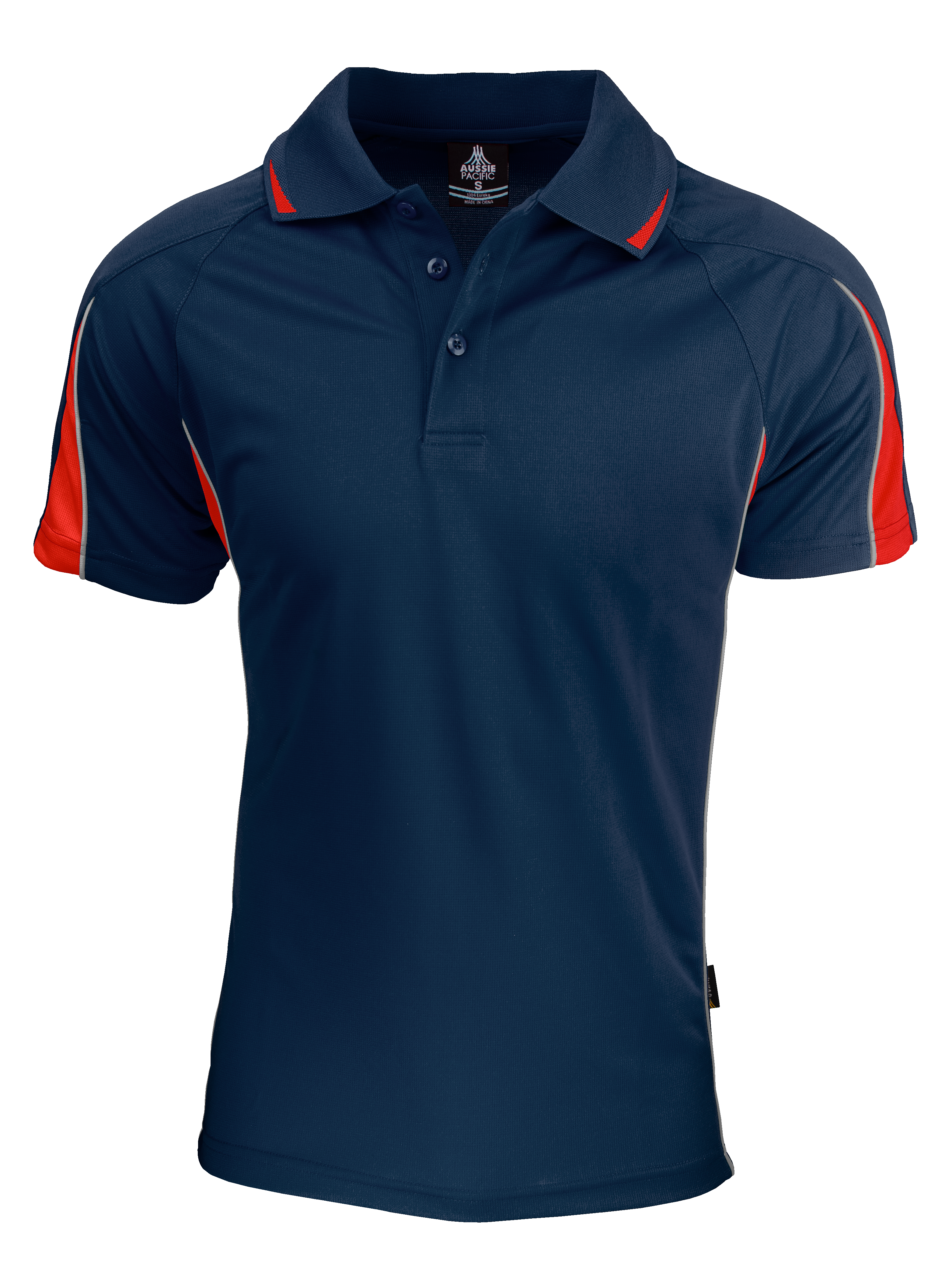 EUREKA MENS POLOS - NAVY/RED