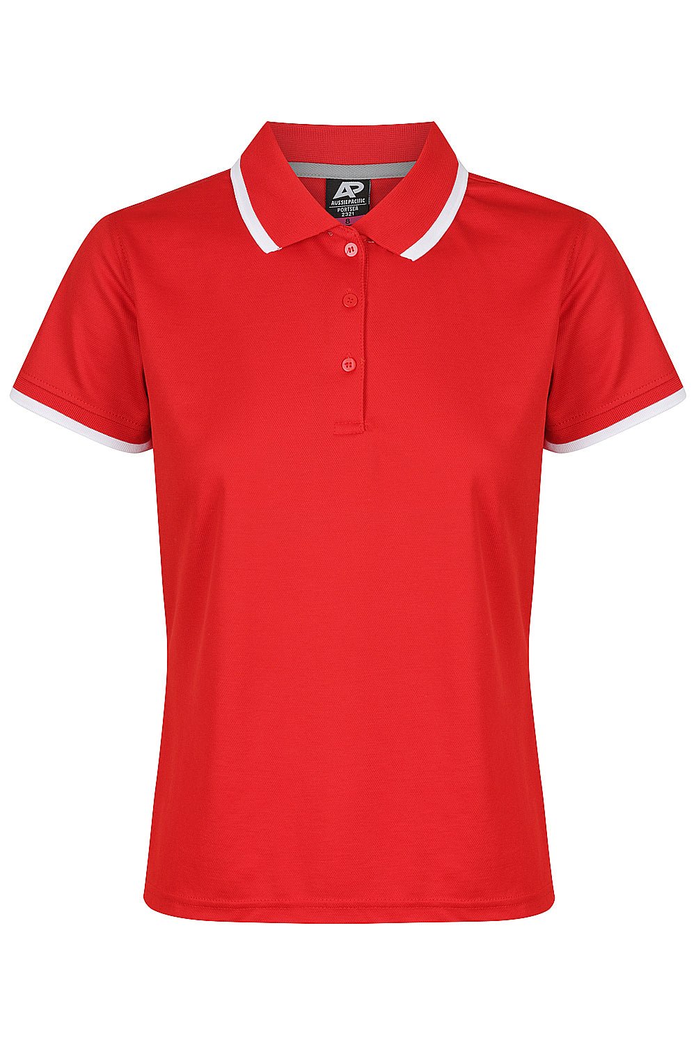 PORTSEA LADY POLOS - RED/WHITE